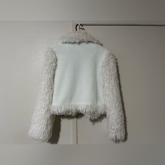 NWT Fashion Nova Cream Teddy Jacket fluffy mob wife attire stylish - Picture 3 of 7